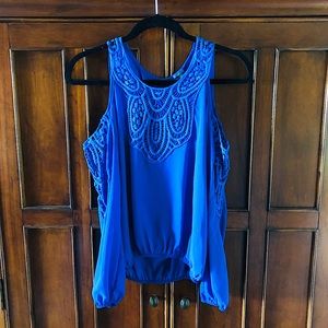 Blue Lace Blouse